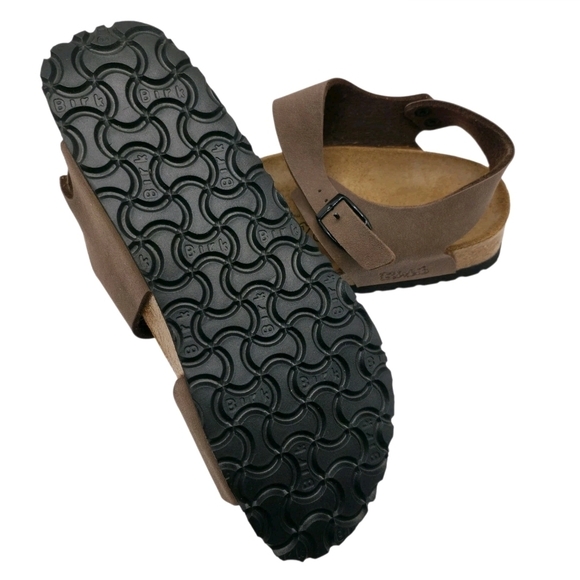 Vintage Birkenstock Birkis Montego Clog Sandal Brown Strap Boho - Picture 5 of 5